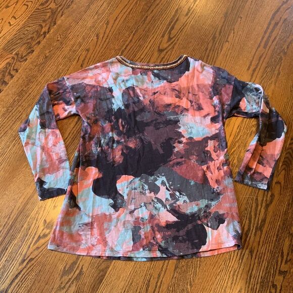 Soft Surroundings Embellished Tunic Multicolor Modal Art To Wear Lagenlook EUC - Picture 7 of 9